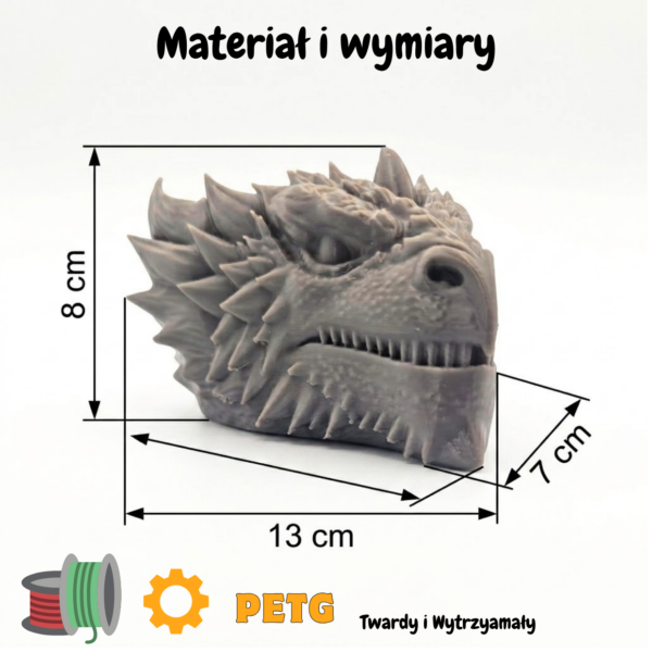 Doniczka 3D smok