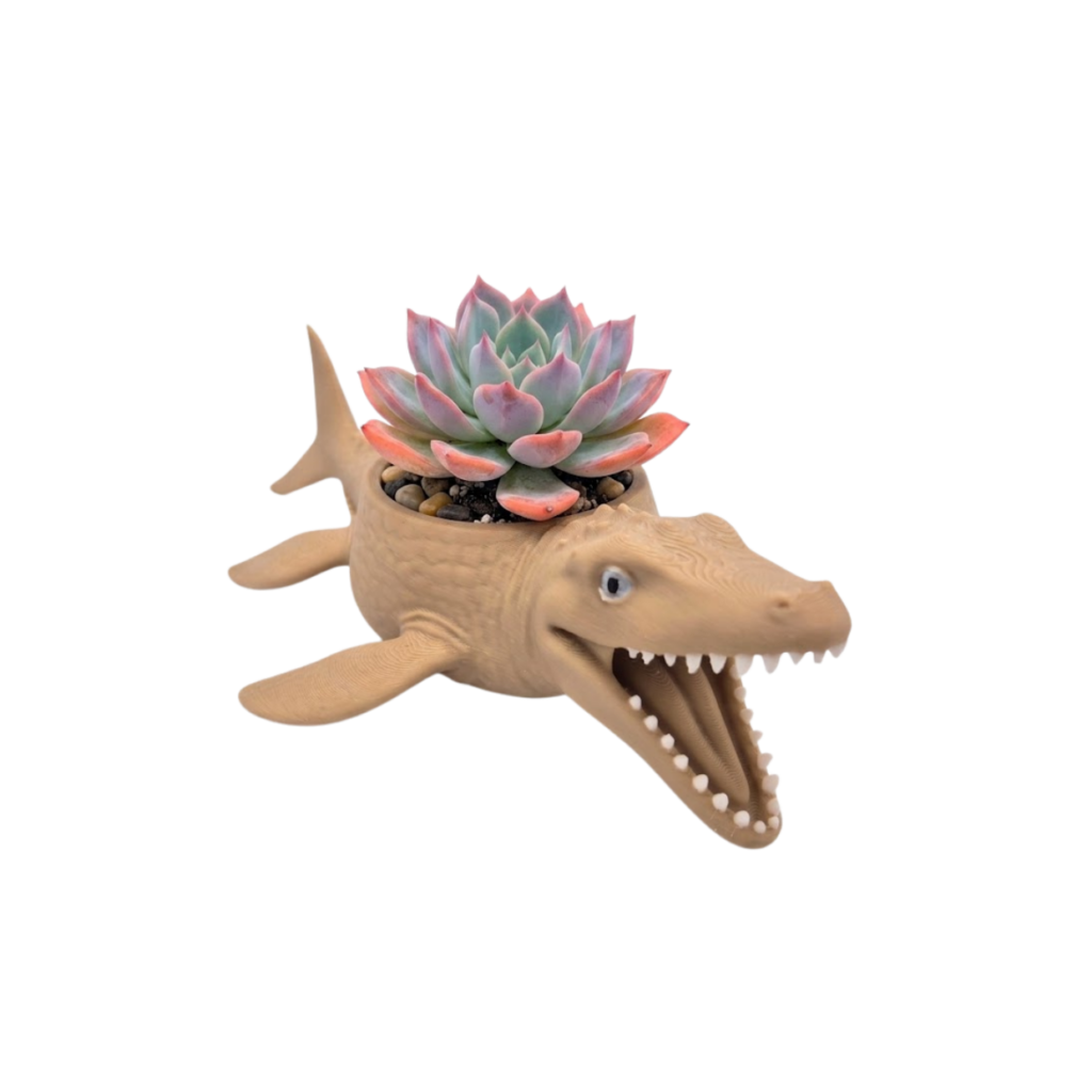 Doniczka 3D mozazaur