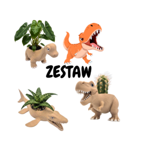 Zestaw doniczek 3D Dinozaury