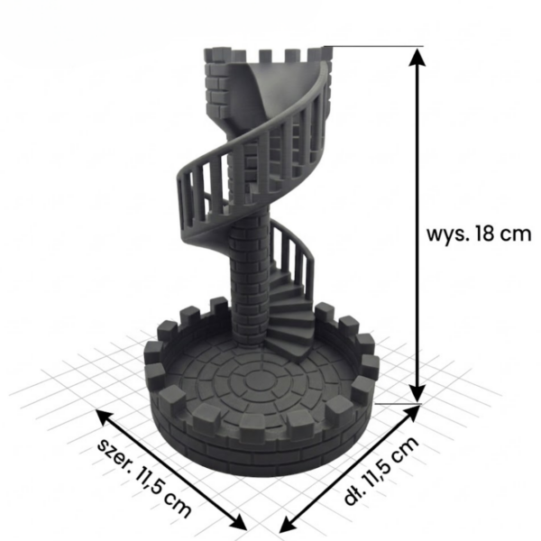 Dice Tower wieża do gry szara baszta