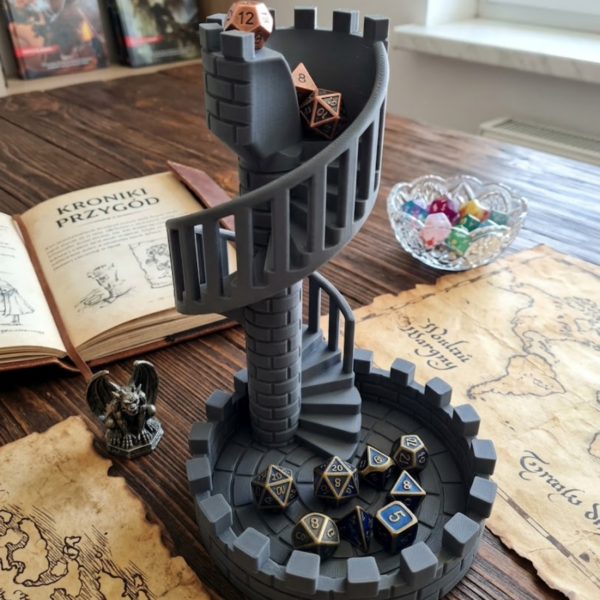 Dice Tower wieża do gry szara baszta