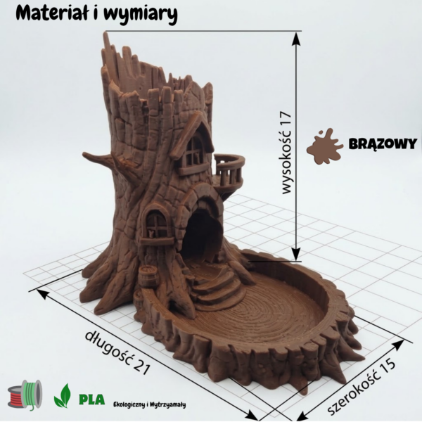 Leśnu domek Wieża do gry w kości Dice Tower