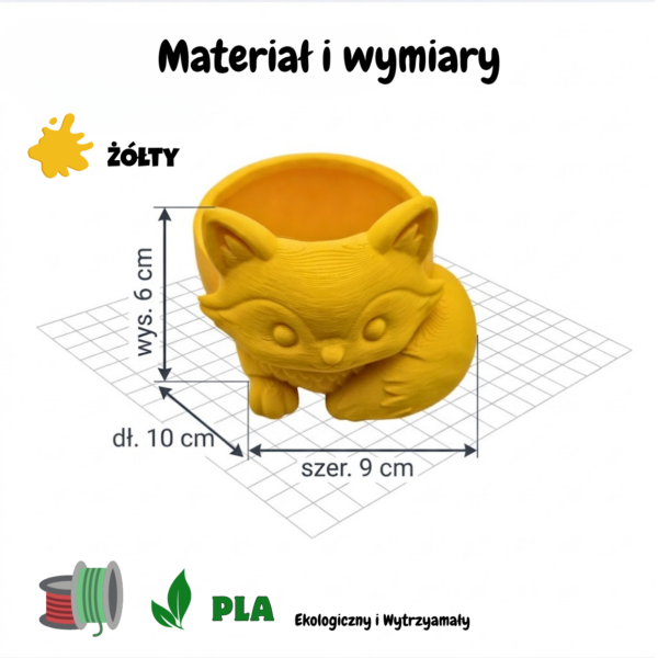 Doniczka 3D lisek