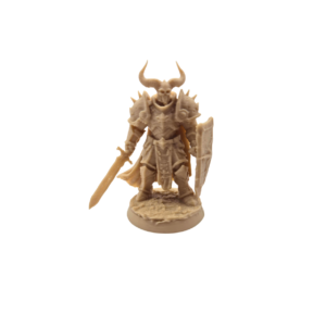 Nieumarły rycerz z tarczą i mieczem figura D&D