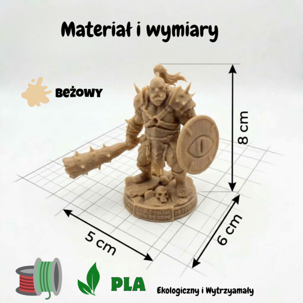 Ogr z maczugą 3D RPG