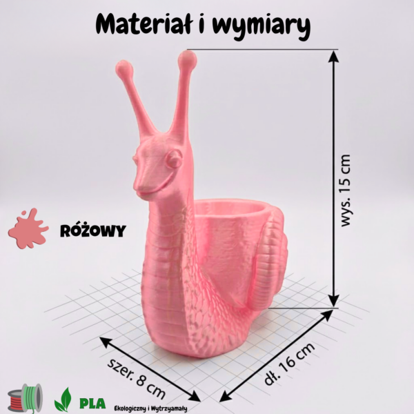 Doniczka 3D Ślimak