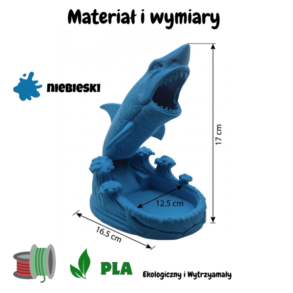 Wieża do gry w kości 3D rekin