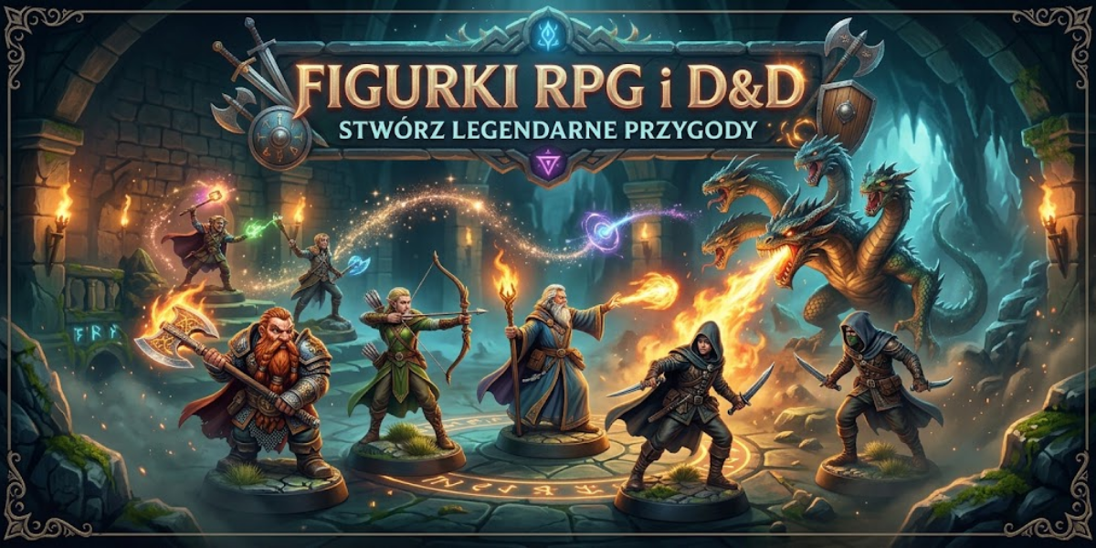Figurki D&D i RPG 3D - kolekcja wojowników i krasnoludów